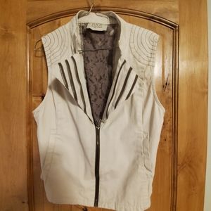 Khaki colored vest